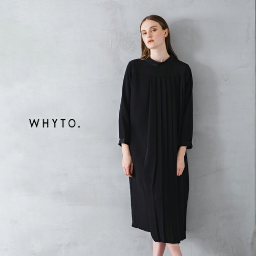 whyto ホワイト アシンメトリー プリーツ ドレス “ASYMMETRY PLEATS DRESS” wht22fop4027-tr |  iroma..aranciato