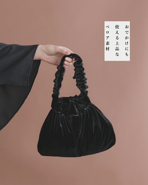 限定価格！droguerie dosha bag ベロア　うさぎさん　ベージュ 販売終了】うさぎのぼうし（ベージュ/ブラック/オレンジ） HT034