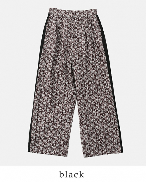 白楽様 whyto ホワイト ジャガード サイドライン パンツ “jacquard side