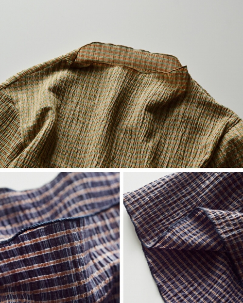 whyto ホワイト シャーリング チェック ブラウス “SHIRRING whyto ホワイト シャーリング チェック ブラウス “SHIRRING