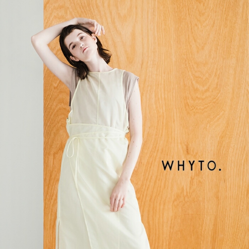 whyto ホワイト ラップ コンビネーション ドレス “WRAP