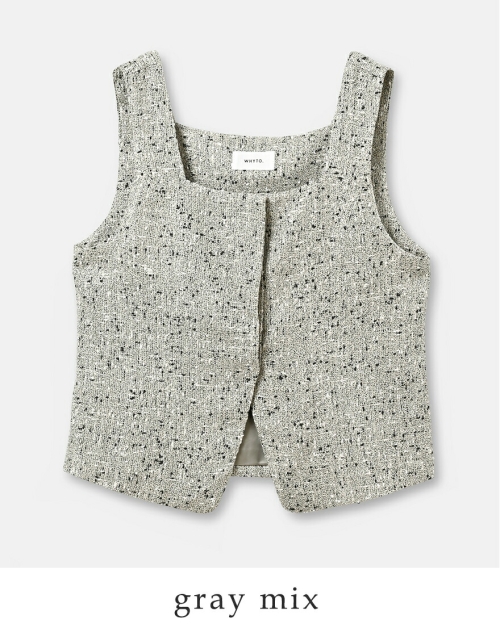 whyto ホワイト ネップ ツイード ビスチェ “nep tweed bustier