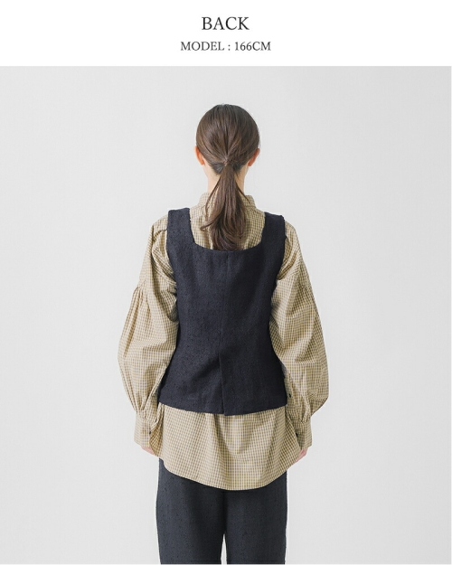 whyto ホワイト ネップ ツイード ビスチェ “nep tweed bustier