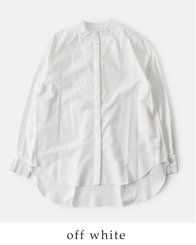 whyto ホワイト プリーツ デザイン ブラウス “pleats design blouse 