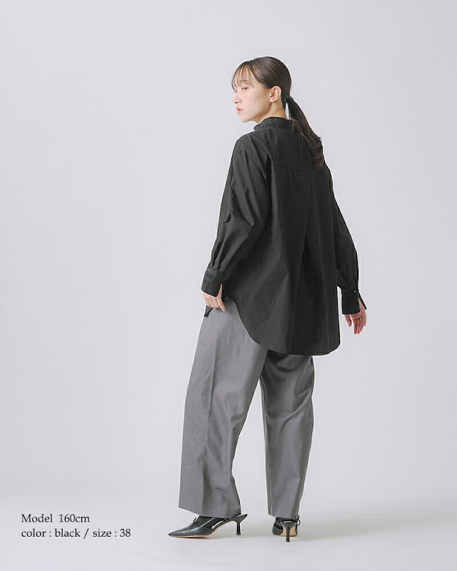 whyto ホワイト プリーツ デザイン ブラウス “pleats design blouse 