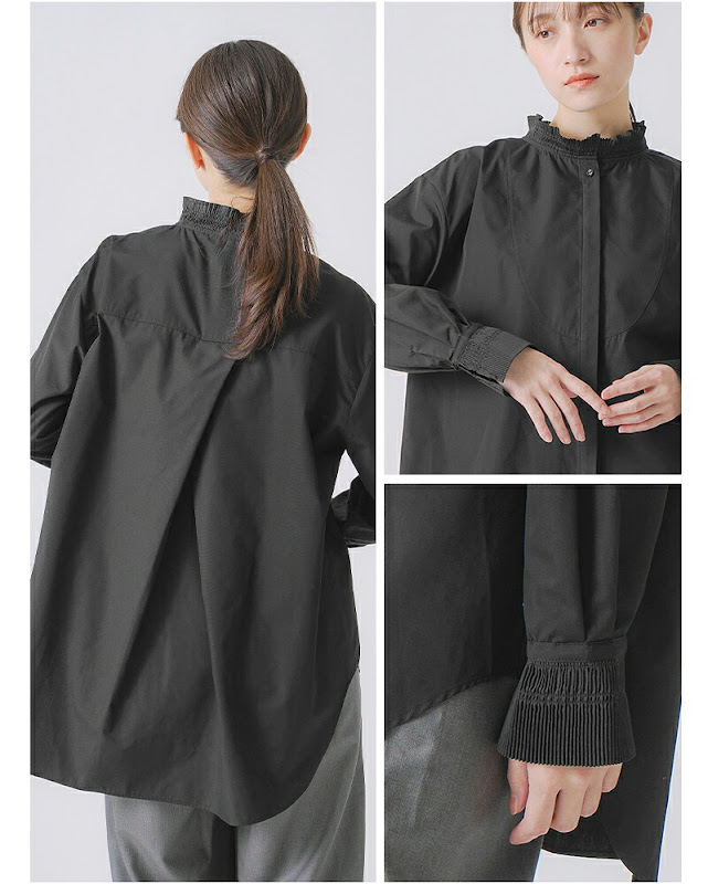 whyto ホワイト プリーツ デザイン ブラウス “pleats design blouse