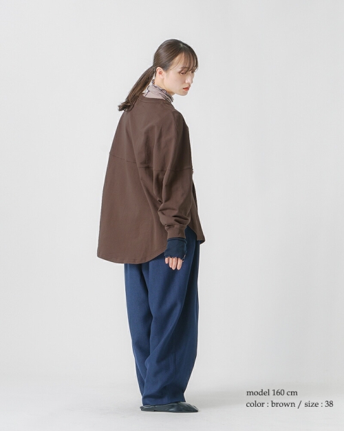 flatto スウェット ハート柄 刺繍ロゴ オーバーサイズシンプルスウェット FQ22S176