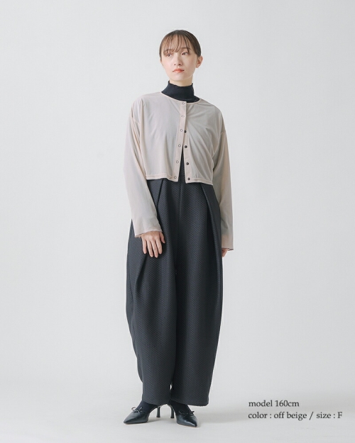 ヴェロティカ whyto ホワイト シアー ベロア カーディガン “sheer velour