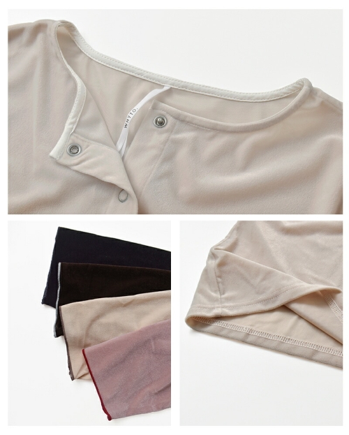 ヴェロティカ whyto ホワイト シアー ベロア カーディガン “sheer velour