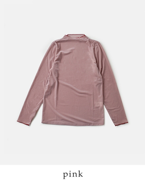 whyto ホワイト シアー ベロア ブラウス “sheer velour blouse