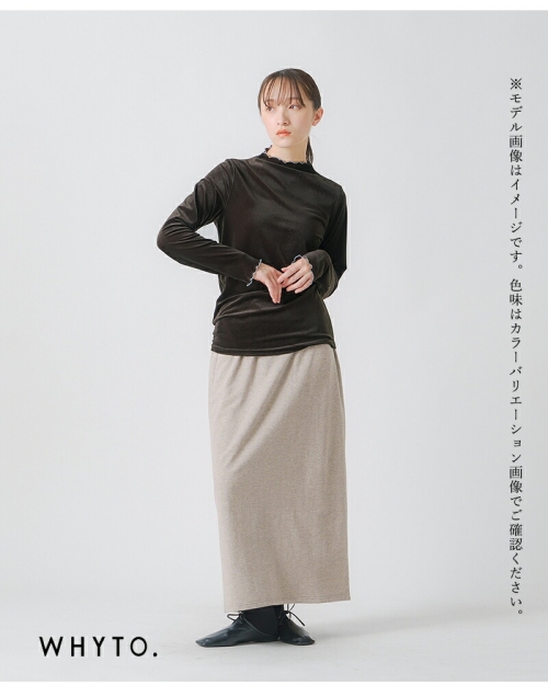 whyto ホワイト シアー ベロア ブラウス “sheer velour blouse
