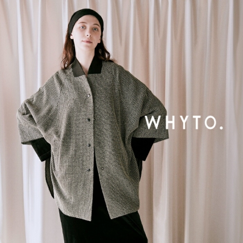 whyto ホワイト ラウンド ケープ ジャケット “round cape jacket” wht25fjk4047-kr レディース 2025aw新作 ☆☆ クーポン対象 30%OFF】 whyto ホワイト ラウンド ケープ ジャケット “round cape
