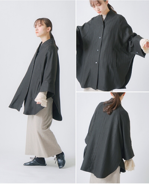 FACTORY（ファクトリー）| リネンコットンケープブルゾン ナイジェル・ケーボン】UNISEX / ファクトリーコート / JK01-01-HB