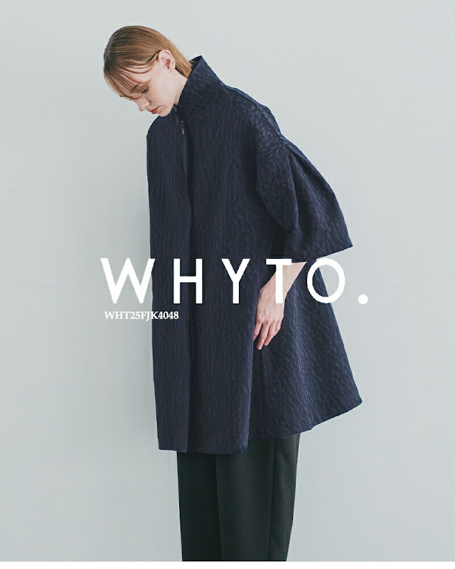whyto ホワイト ジャガード テントラインコート “jacquard tent line