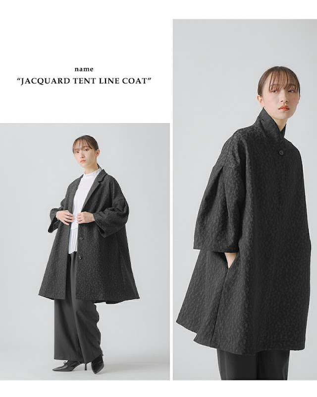 whyto ホワイト ジャガード テントラインコート “jacquard tent line