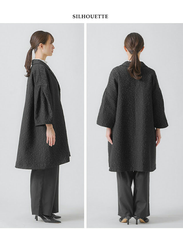 whyto ホワイト ジャガード テントラインコート “jacquard tent line