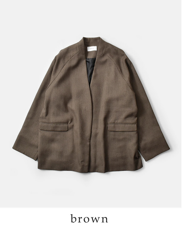 whyto ホワイト シックツイード オーバー ジャケット “chic tweed over