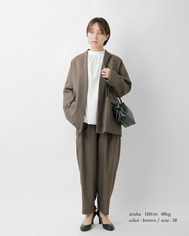 whyto ホワイト シックツイード オーバー ジャケット “chic tweed over