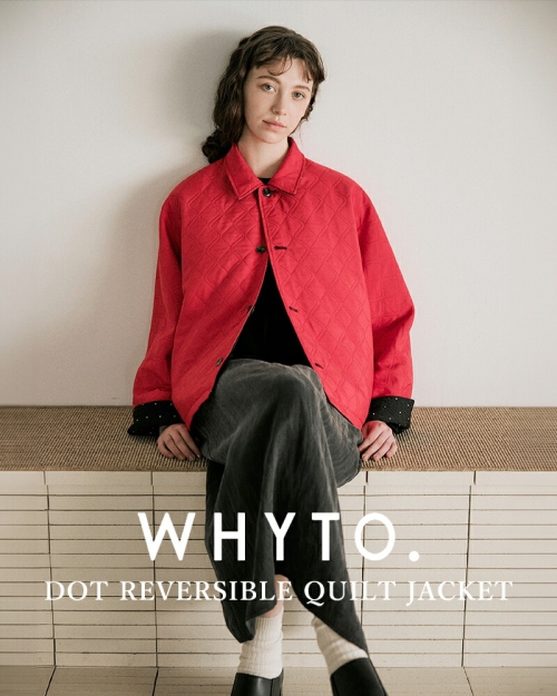 whyto ホワイト ドット リバーシブル キルト ジャケット “dot