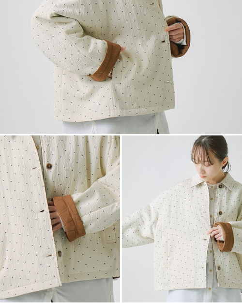 WCJ ひょうたんキルトリバーシブルジャケット　ホワイト WCJ ひょうたんキルトリバーシブルジャケット【WCJ-JF-025BE】