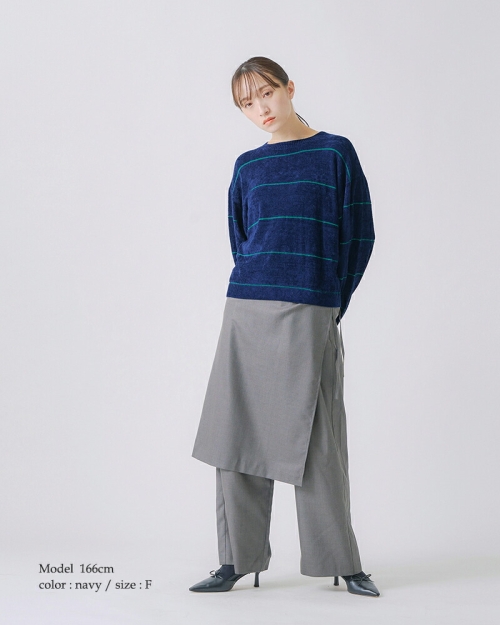 【新品未使用】akio AO-74 short length 2way knit WISH FOR EVER セーター ニット ASSORT DESIGN SHORT KNIT