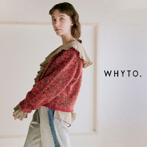 whyto ホワイト ミックス テープヤーン ニット ジャケット “mix