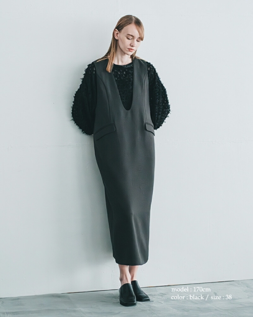 whyto ホワイト  シック ツイード コクーン ワンピース “chic tweed cocoon dress” wht25fop4071-kr 2025aw新作 レディース ☆☆ クーポン対象 40%OFF】 whyto ホワイト シック ツイード コクーン ワンピース “chic