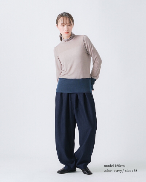 whyto ホワイト タック デザイン トラウザー パンツ “tack design