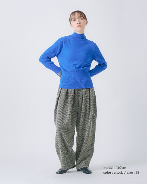 whyto ホワイト タック デザイン トラウザー パンツ “tack design