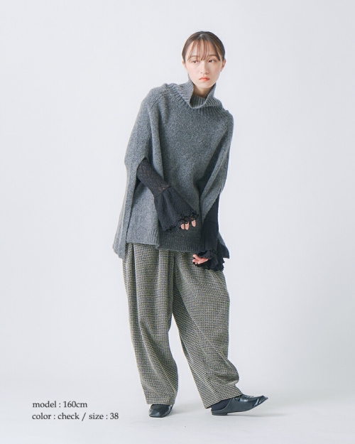 whyto ホワイト タック デザイン トラウザー パンツ “tack design
