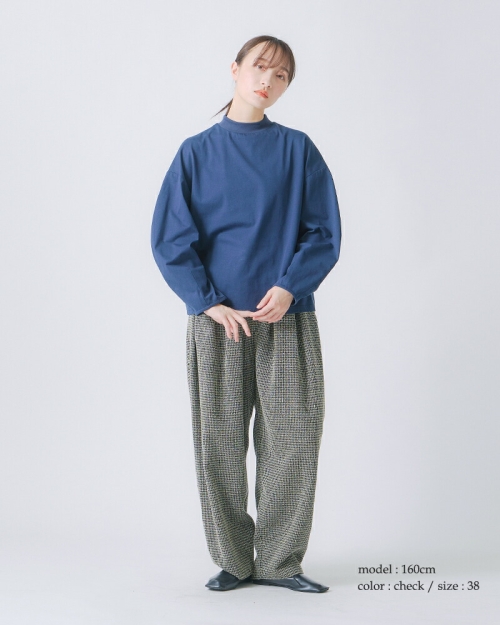 whyto ホワイト タック デザイン トラウザー パンツ “tack design
