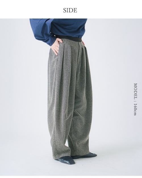 whyto ホワイト タック デザイン トラウザー パンツ “tack design