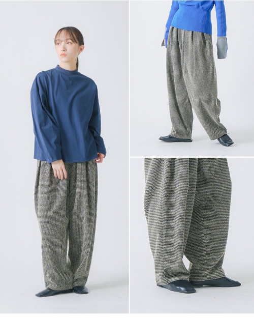 whyto ホワイト  タック デザイン トラウザー パンツ “tack design trouser” wht25fpt4059-kr レディース 2025aw新作  ☆☆ クーポン対象 whyto ホワイト タック デザイン トラウザー パンツ “tack design