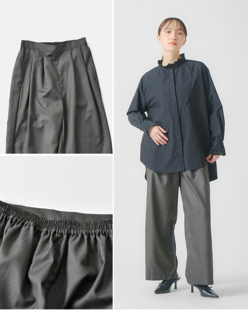 whyto ホワイト レイヤード エプロン パンツ “layered apron pants