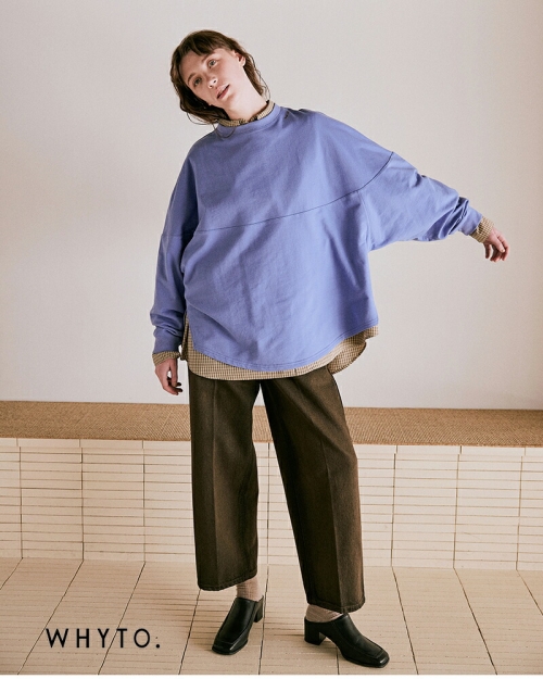 whyto ホワイト  センタープレス デニム トラウザー パンツ “centerpress denim trouser” wht25fpt4061-nk 2025aw新作 レディース ☆☆ クーポン対象 whyto ホワイト センタープレス デニム トラウザー パンツ