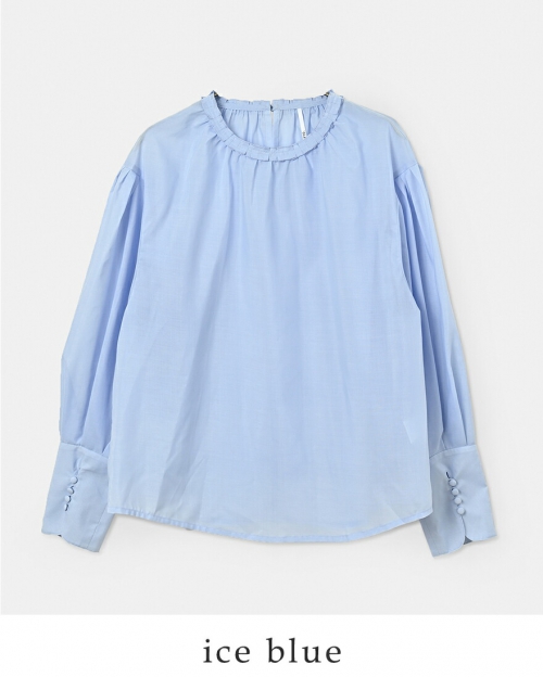 whyto ホワイト プリーツカラー ブラウス “pleats collar blouse