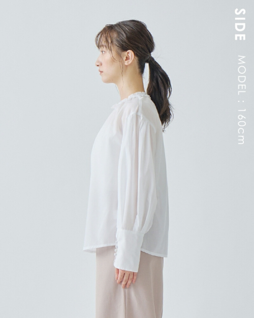 【極美品】 OHGA 25AW SCALLOP BLOUSE ホワイト 極美品】 OHGA 25AW SCALLOP BLOUSE ホワイト 【公式通販】