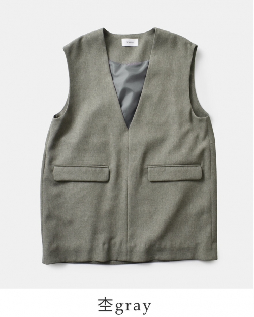 【60%OFF】ホワイト whyto スリットネック コクーン ベスト slit neck cocoon vest wht25hbl4061 レディース whyto ホワイト スリットネック コクーン ベスト “slit neck
