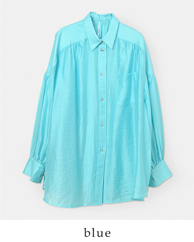 whyto ホワイト シアー ボリューム ブラウス “sheer volume blouse 