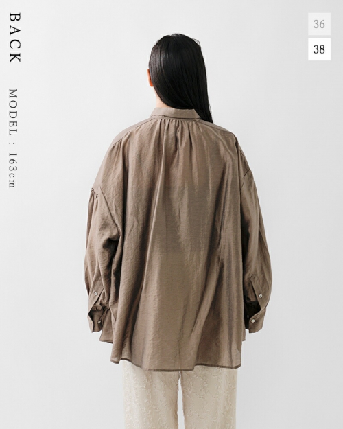 ホワイト ブラウス レディース WHYTO. SHEER VOLUME BLOUSE シアー ブラウス WHT25HBL4065 シャツ 長袖  タックギャザー≪★返品交換対象外≫ whyto ホワイト シアー ボリューム ブラウス “sheer volume
