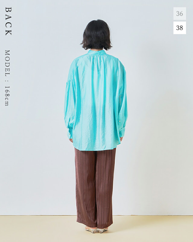 whyto ホワイト シアー ボリューム ブラウス “sheer volume blouse 