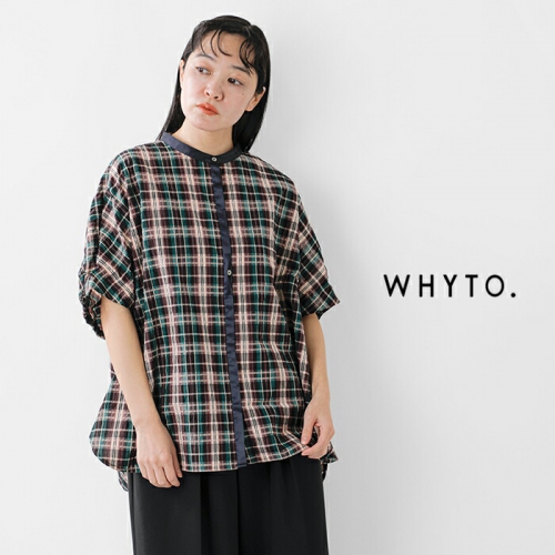 whyto ホワイト ワイド スクエア ブラウス “wide square blouse