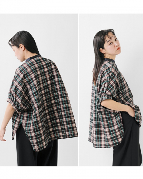 whyto ホワイト ワイド スクエア ブラウス “wide square blouse