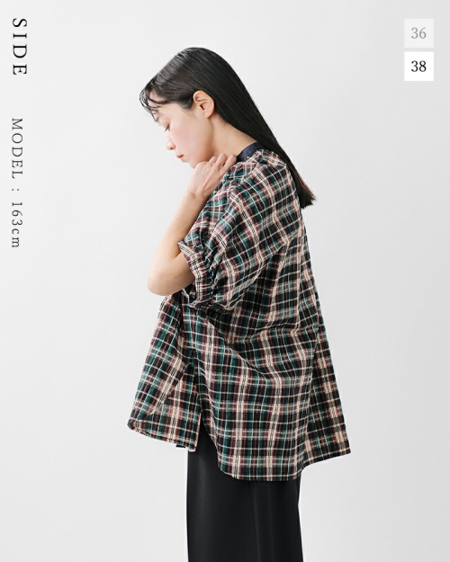whyto ホワイト ワイド スクエア ブラウス “wide square blouse
