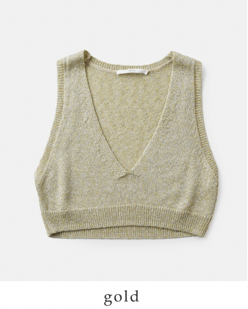 whyto ホワイト グリッター ニット ビスチェ “glitter knit