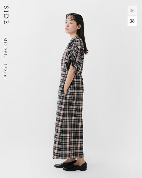 WHYTO. ホワイト ギャザーネックドレス Gather Neck Dress whyto ホワイト ギャザースリーブ ドレス “gather sleeve dress