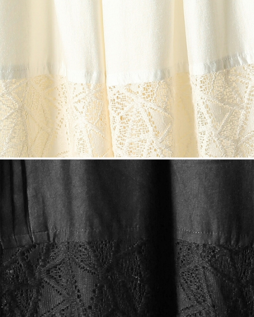 whyto ホワイト レース コンビネーション パンツ “lace
