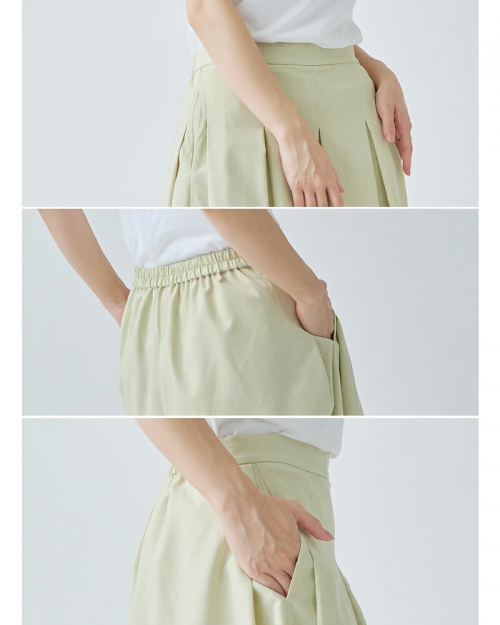 whyto ホワイト プリーツ ワイド トラウザー パンツ “pleats