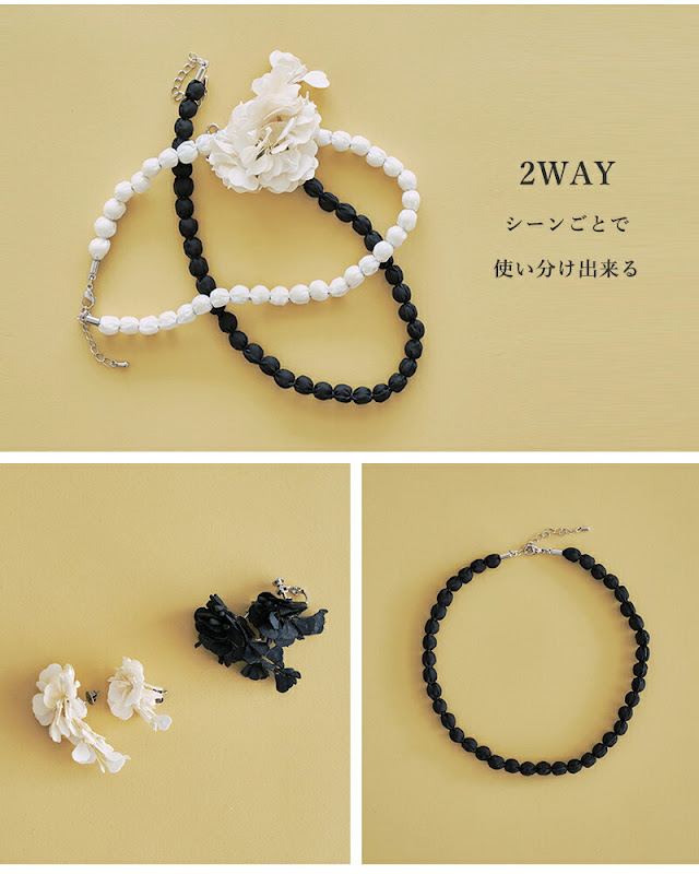 whyto ホワイト 2way フラワー ブローチネックレス “2way flower