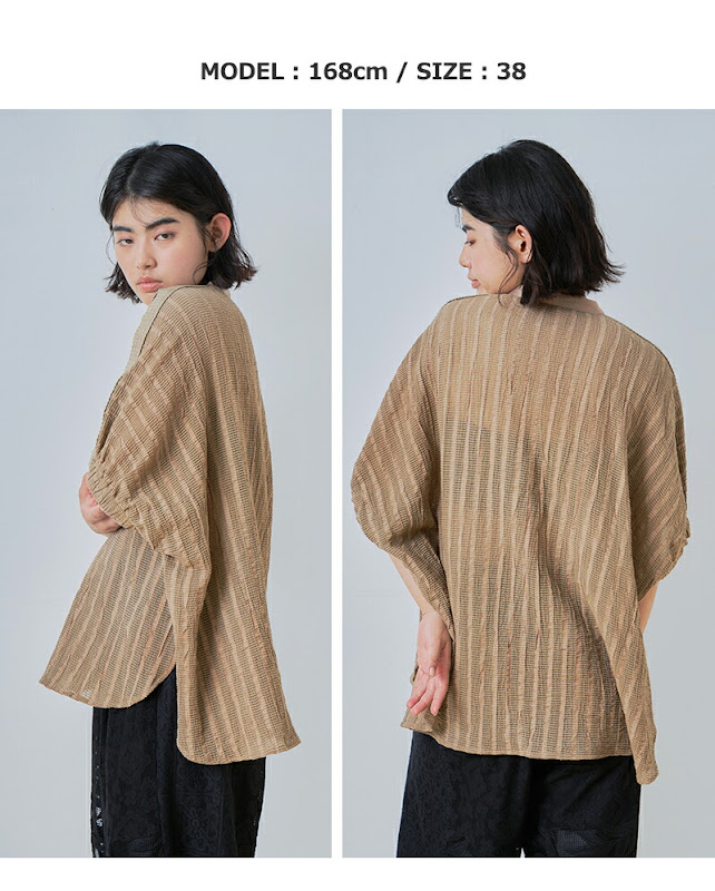 20%OFF】 whyto ホワイト ストライプ ワイド スクエア ブラウス “wide
